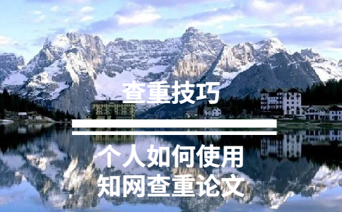 個(gè)人如何使用學(xué)術(shù)查重論文