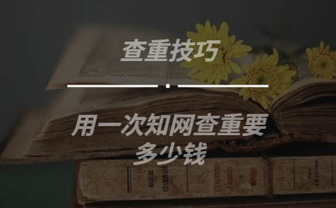 用一次知網查重要多少錢