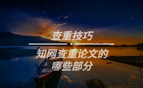學術查重論文的哪些部分