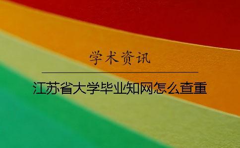 江蘇省大學(xué)畢業(yè)學(xué)術(shù)怎么查重