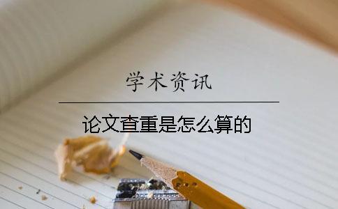 論文查重是怎么算的