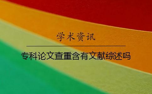 專(zhuān)科論文查重含有文獻(xiàn)綜述嗎？