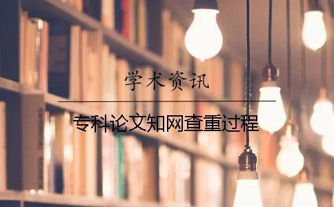 專科論文知網查重過程