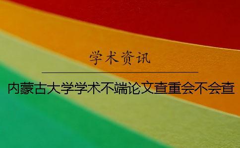 內蒙古大學學術不端論文查重會不會查參考文獻